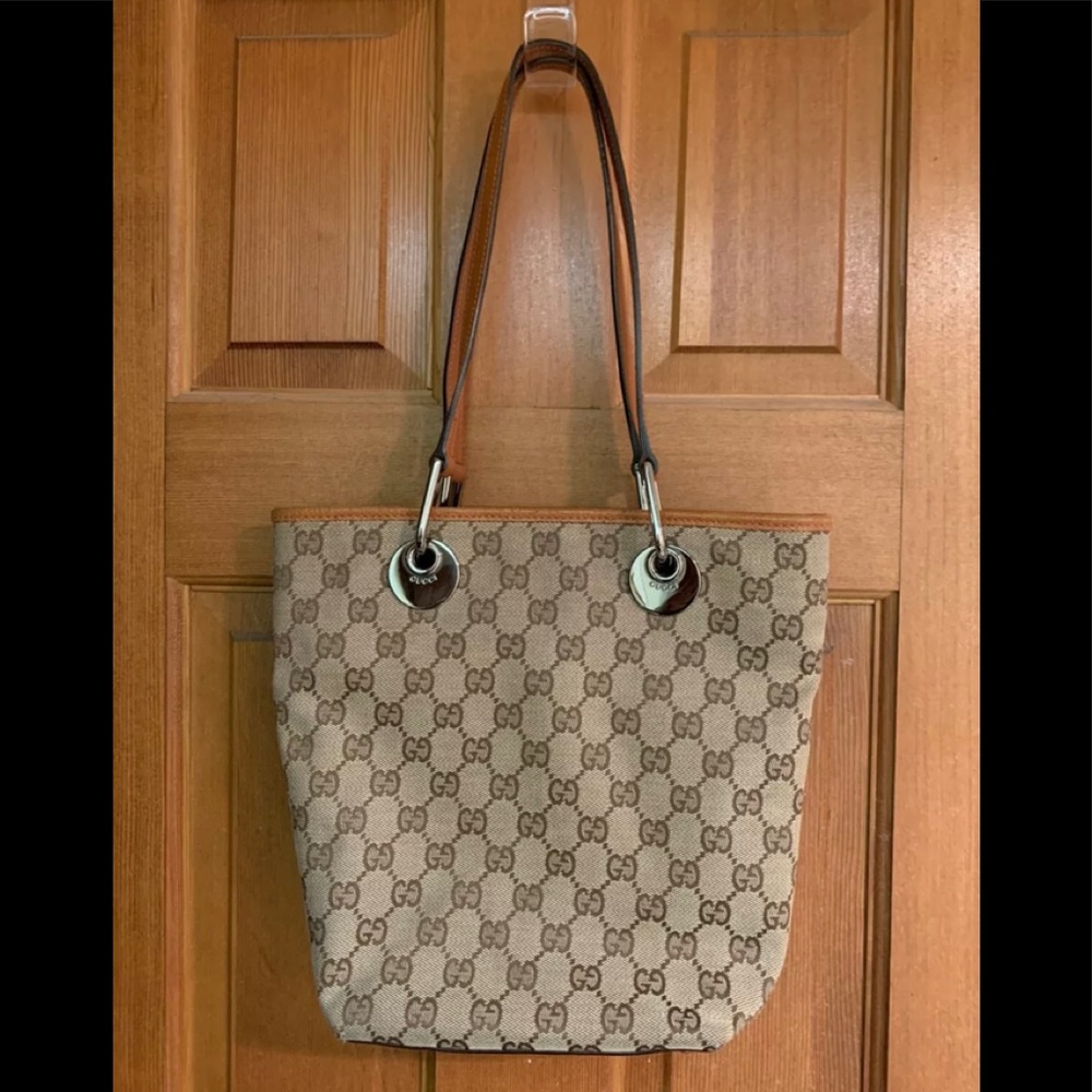 Gucci Canvas Small Eclipse Tote Bag